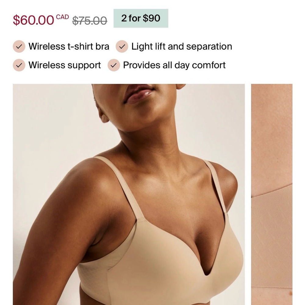 Knix Wireless Bra in Beige